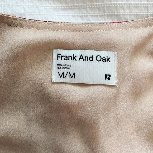 FRANK & OAK PINK GREEN COLORFUL FLORAL SHORT SLEEVE WRAP DRESS - M - Picture 8 of 10